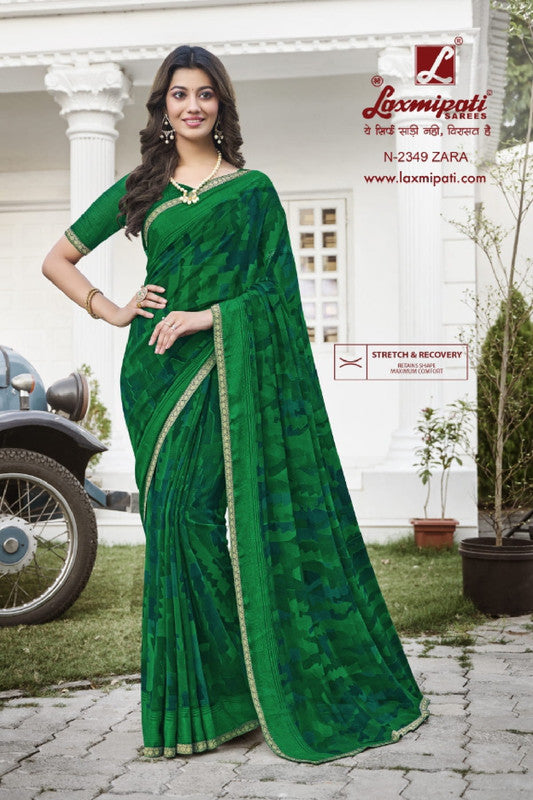 Laxmipati Zoya N-2349 Green Georgette Saree