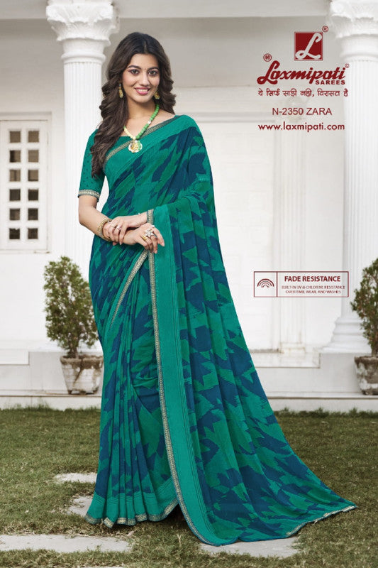 Laxmipati Zoya N-2350 Green Georgette Saree