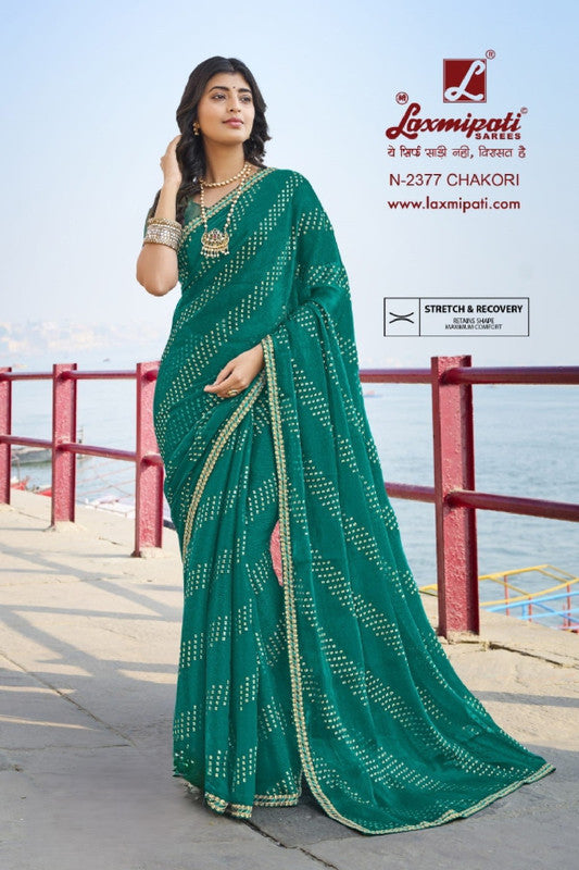 Laxmipati Parampara N-2377 Green Jimmy Choo Saree