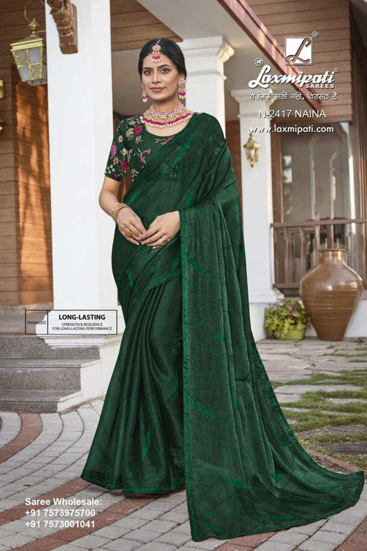 Laxmipati Aishwarya N-2417 Green Jimmy Choo Saree