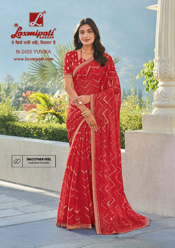 Laxmipati Rang Panchami N-2455 Red Jimmy Choo Saree