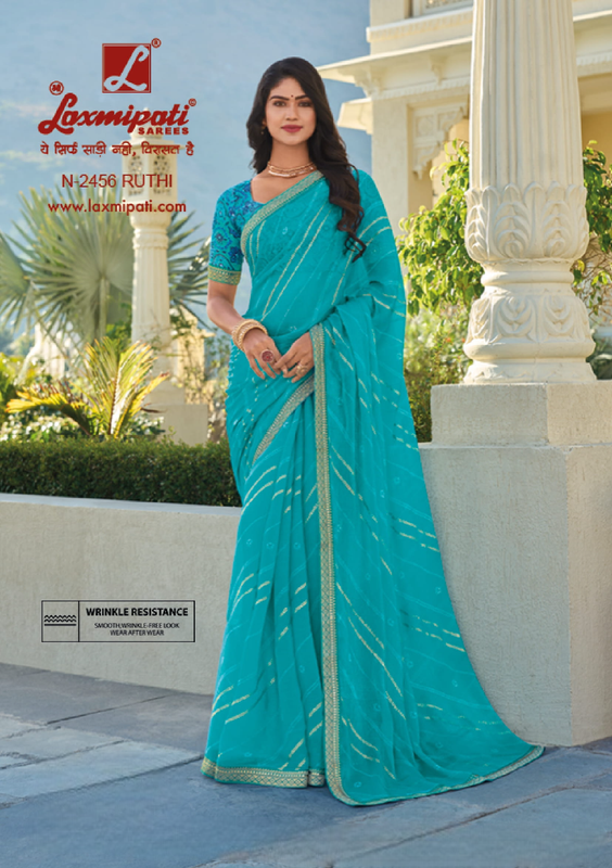 Laxmipati Rang Panchami N-2456 Blue Jimmy Choo Saree