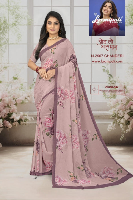 Laxmipati Basundi-2 N-2967 - Lavender Georgette Drape By Sanskar Sarees