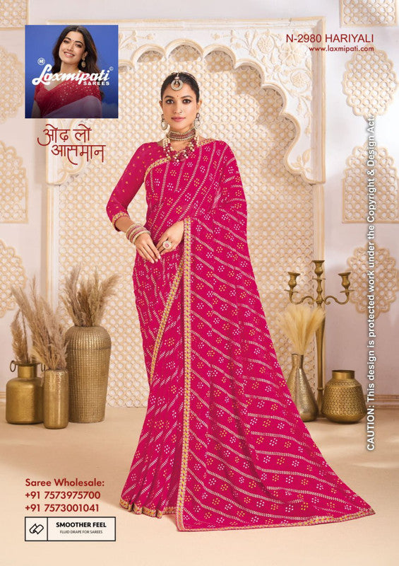 Laxmipati Ghoomar N-2980 - Rani Chiffon Drape By Sanskar Sarees