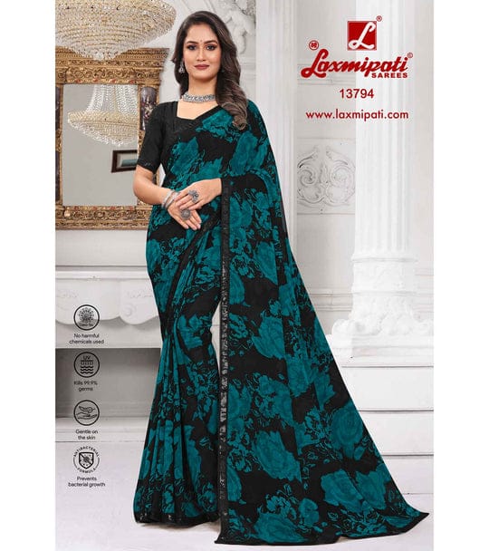 Laxmipati All Time Hit Pm-13794 Blue Georgette Saree