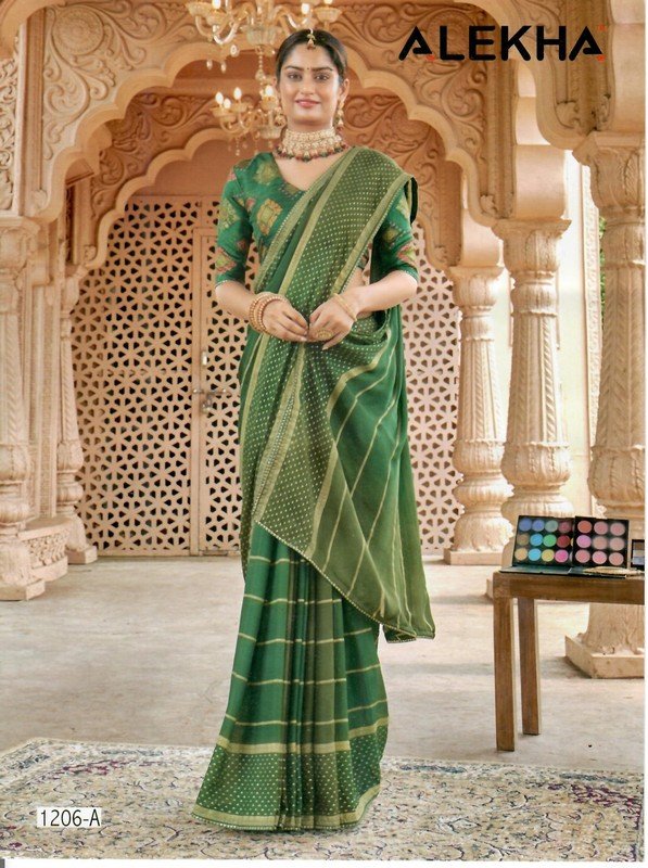 Alekha Network Al-1206-A Brown Georgette Saree