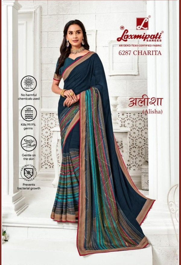 Laxmipati Alisha 6287 Multicolor Georgette Saree