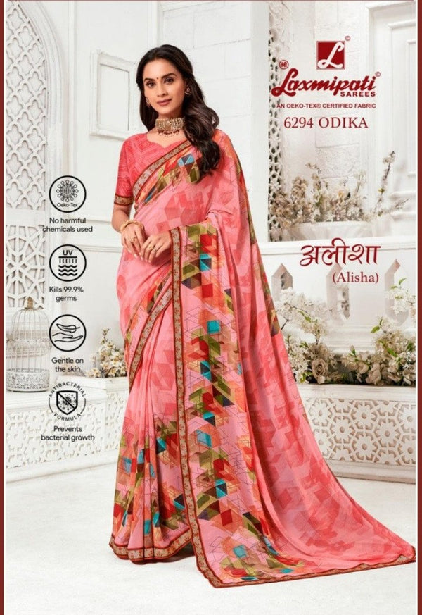 Laxmipati Alisha 6294 Multicolor Georgette Saree