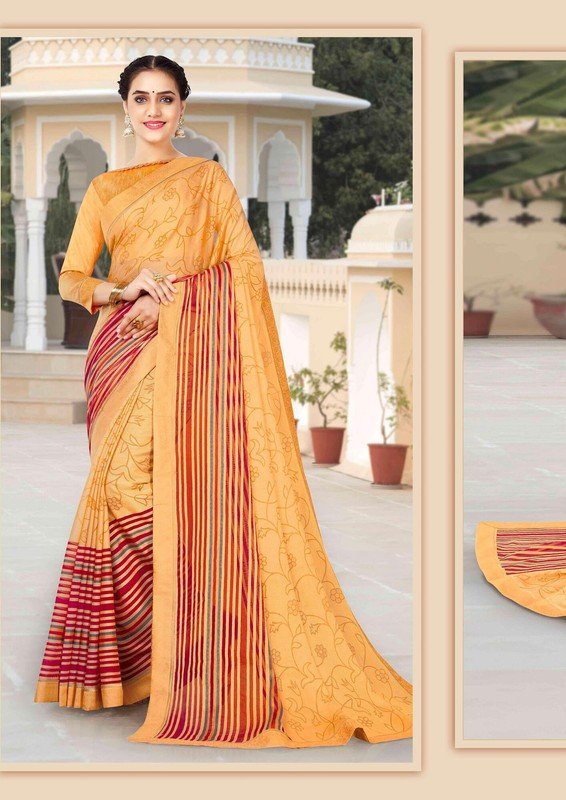 Ambika Brand✓Simple Designer Organza Soft Material Sarees💕 Designer  Blouses + Saree Free Delivery 👍🏻 - YouTube