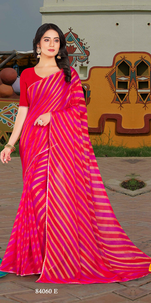 Ambica Panghat Am-84060-E Pink Brasso Saree