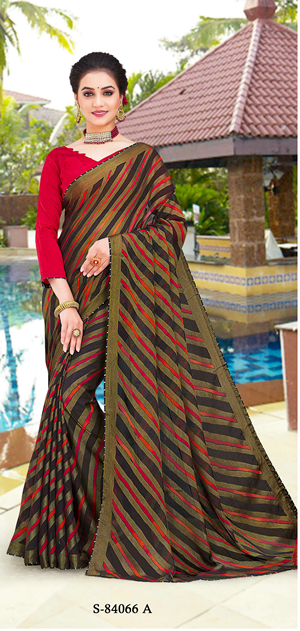 Ambica Shrinagar Am-84066-A Multicolor Brasso Saree