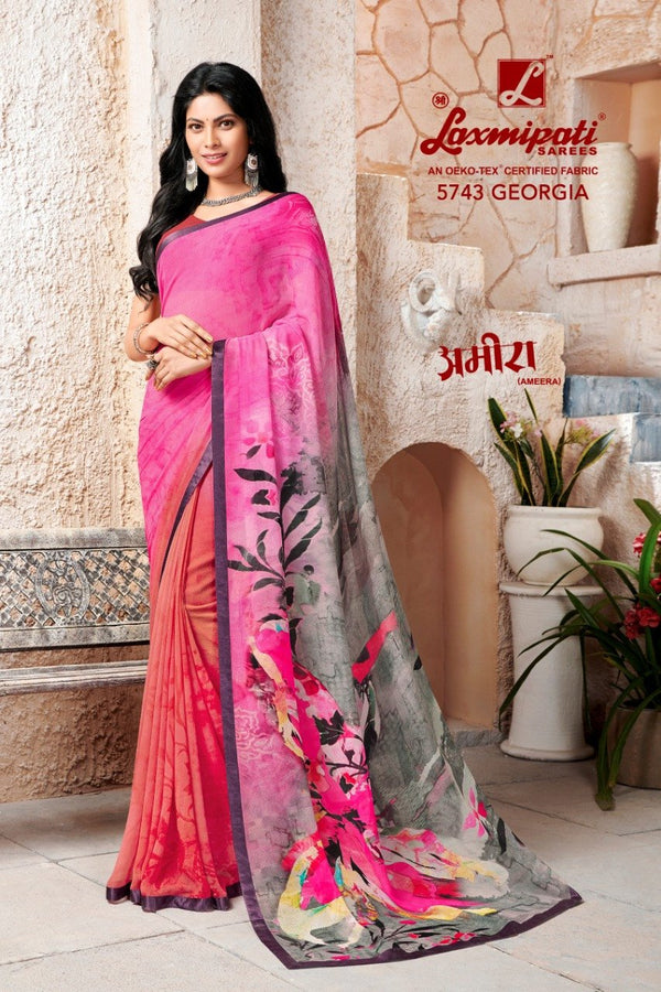 Laxmipati Ameera 5743 Multicolor Georgette Saree