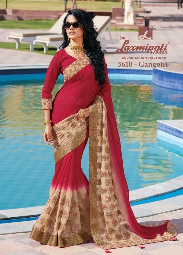 Laxmipati Anokhi 5610 Multicolor Chiffon Saree