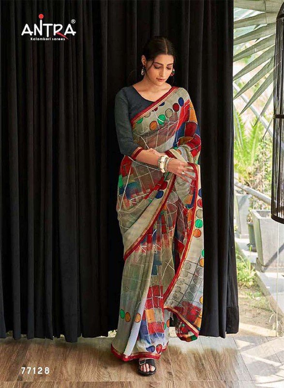 Antra Ardhangini At-A77128 Multicolor Georgette Saree