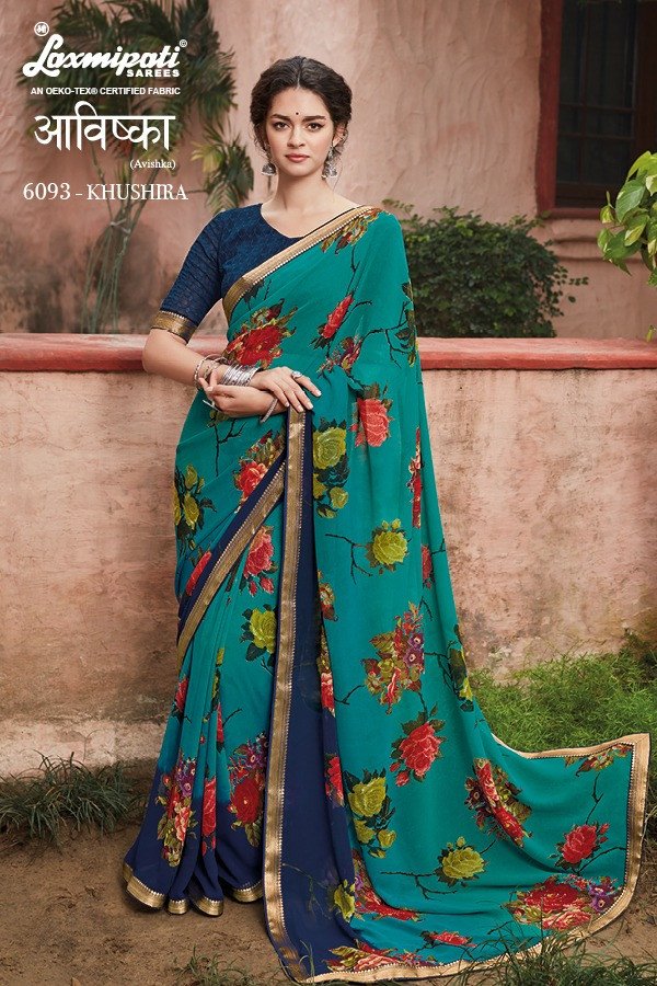 Laxmipati Avishka 6093 Multicolor Georgette Saree