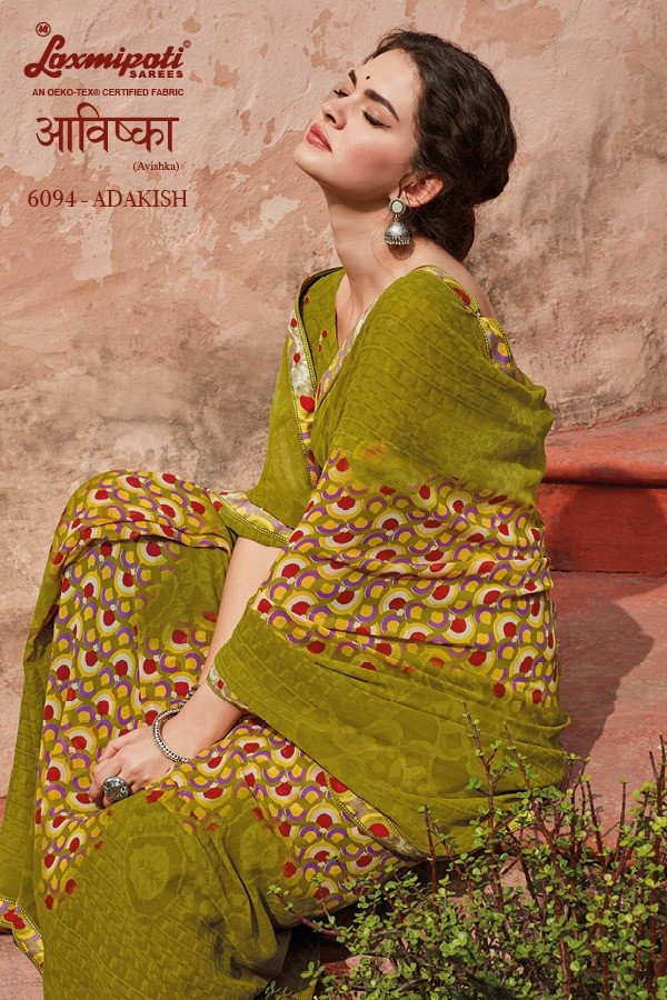 Laxmipati Avishka 6094 Green Georgette Saree