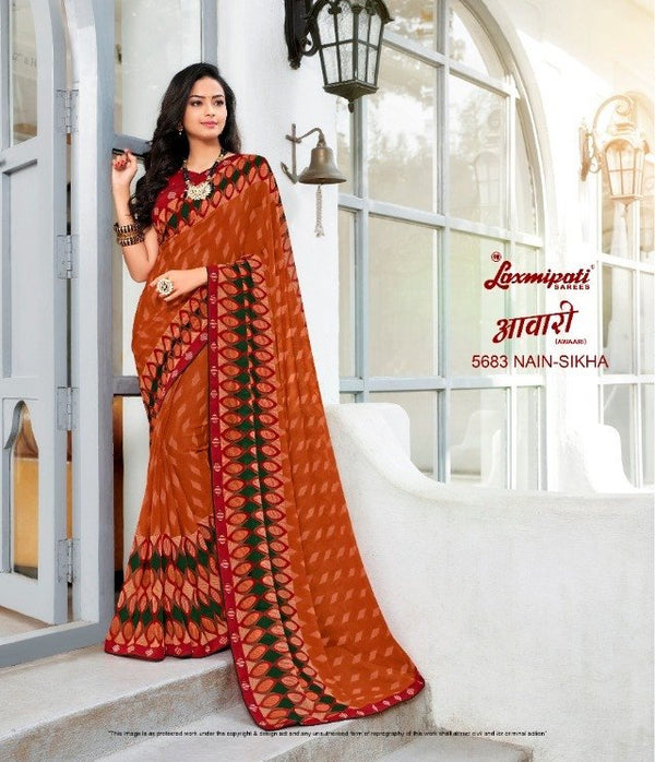 Laxmipati Awaari 5683 Multicolor Georgette Saree