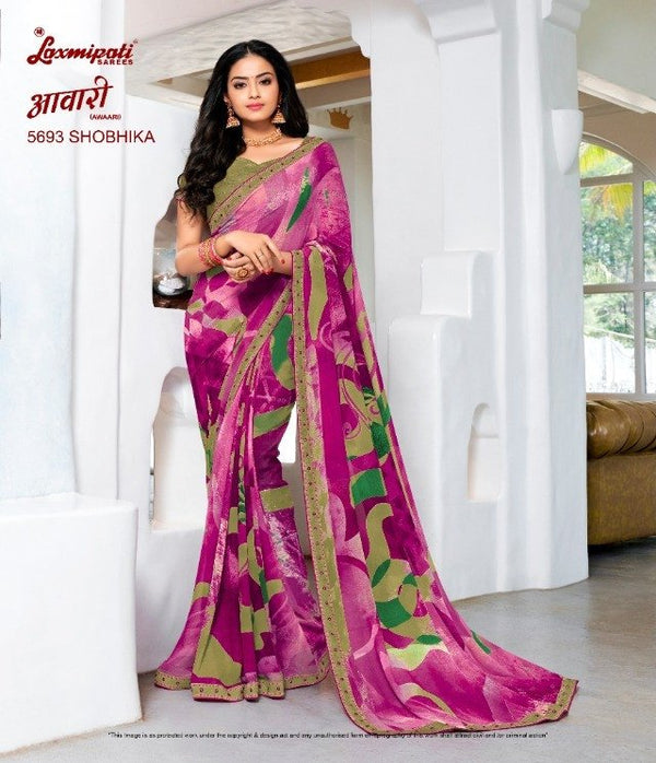 Laxmipati Awaari 5693 Multicolor Georgette Saree