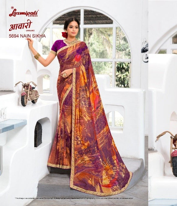 Laxmipati Awaari 5694 Multicolor Georgette Saree