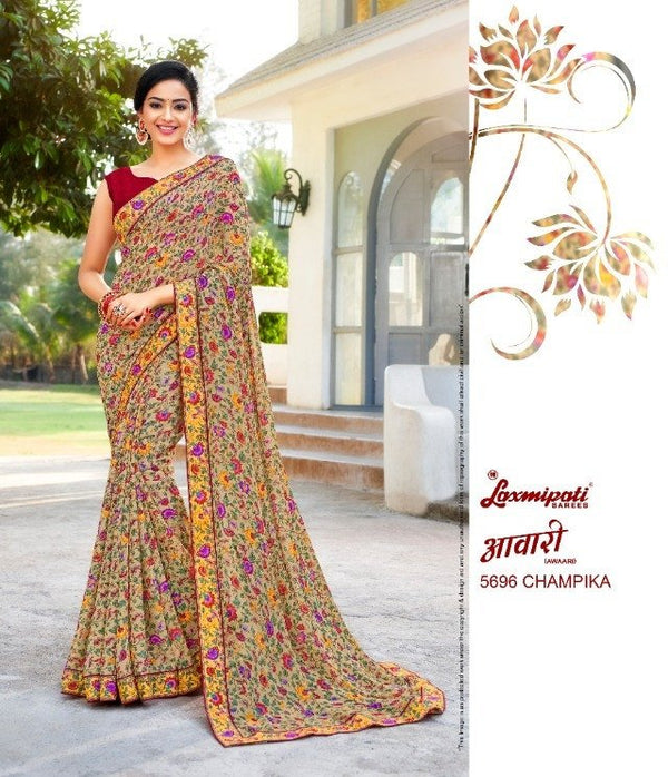 Laxmipati Awaari 5696 Multicolor Georgette Saree