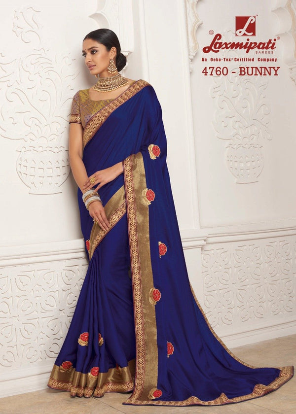 Laxmipati Babli 4760 Blue Silk Saree