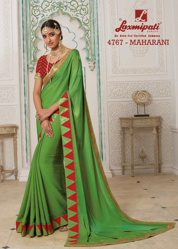 Laxmipati Babli 4767 Green Silk Saree