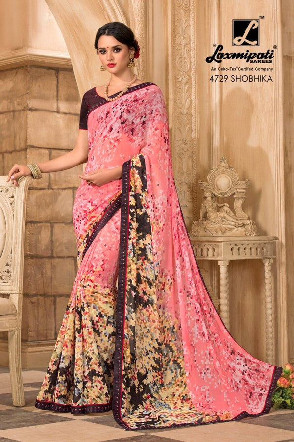 Laxmipati Bhamini 4729 Multicolor Georgette Saree