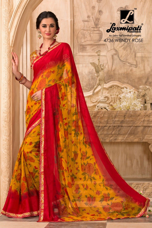 Laxmipati Bhamini 4736 Multicolor Georgette Saree