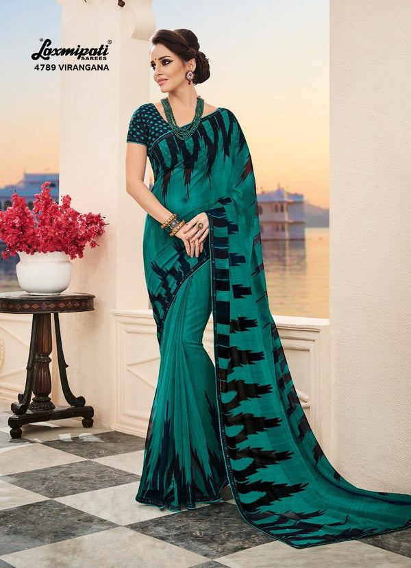 Laxmipati Bindi 4789 Green Georgette Saree