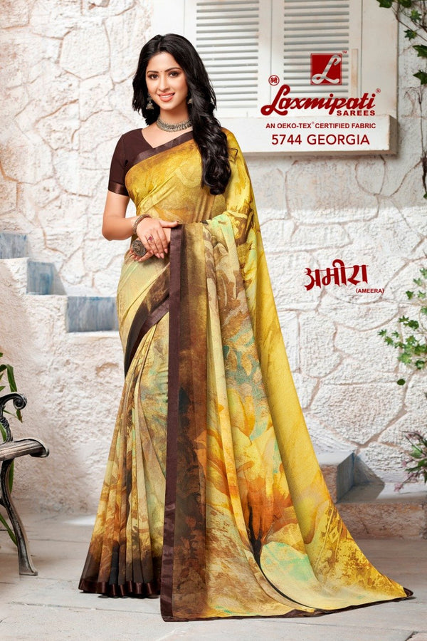 Laxmipati Ameera 5744 Multicolor Georgette Saree