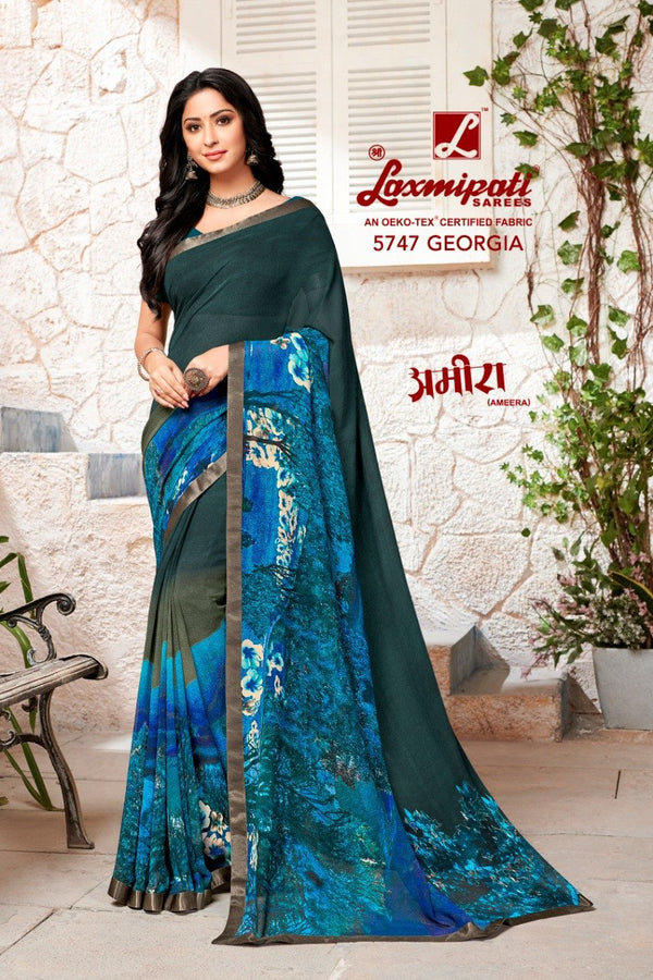 Laxmipati Ameera 5747 Multicolor Georgette Saree