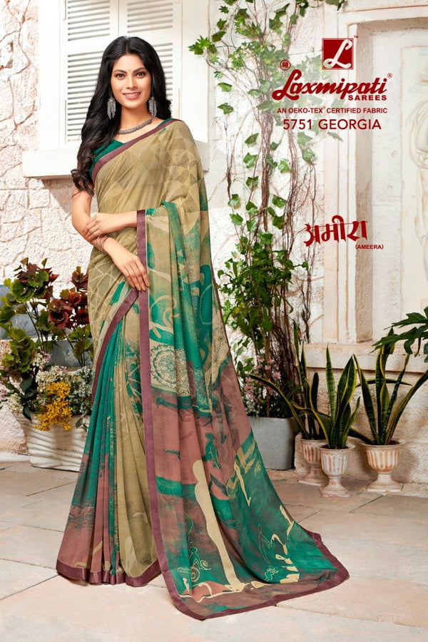 Laxmipati Ameera 5751 Multicolor Georgette Saree