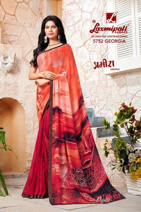 Laxmipati Ameera 5752 Multicolor Georgette Saree