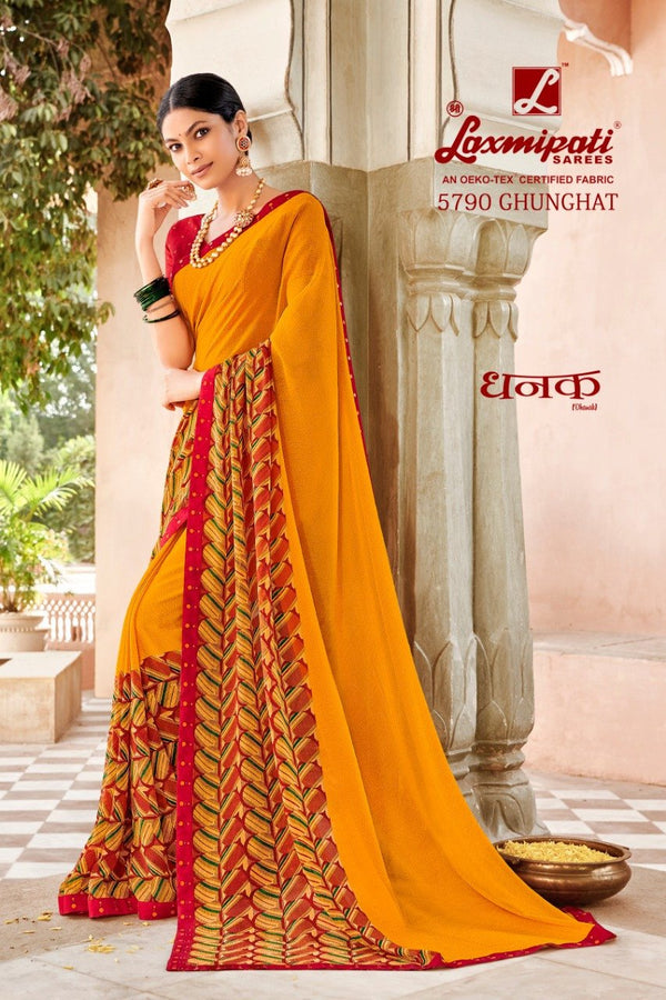 Laxmipati Dhanak 5790 Multicolor Georgette Saree