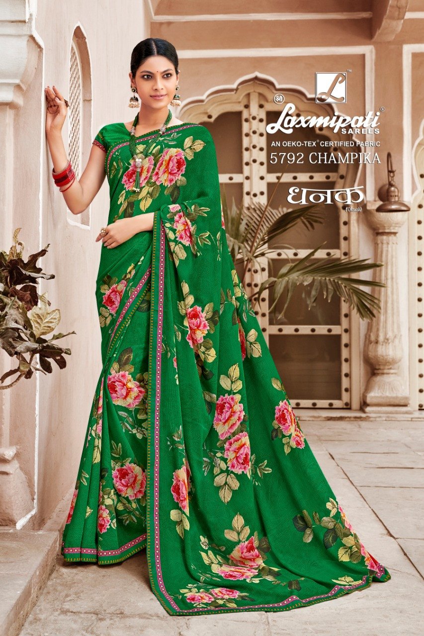 Buy Green Georgette Embroidered Chandelier Bordered Saree With Blouse For  Women by SUMMER BY PRIYANKA GUPTA Online at Aza Fashions.