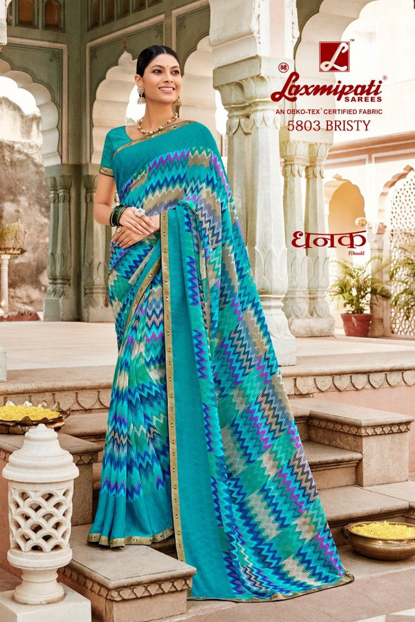 Laxmipati Dhanak 5803 Multicolor Georgette Saree