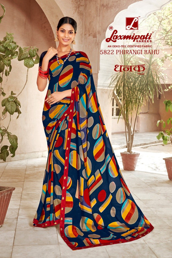 Laxmipati Dhanak 5822 Multicolor Georgette Saree