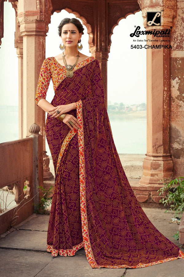 Laxmipati Dilbaro 5403 Multicolor Georgette Saree