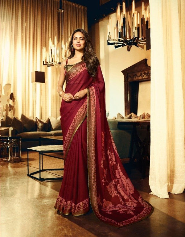 Sanskar Old Hit Stp-23002 Maroon Unique Fancy Fabric Saree