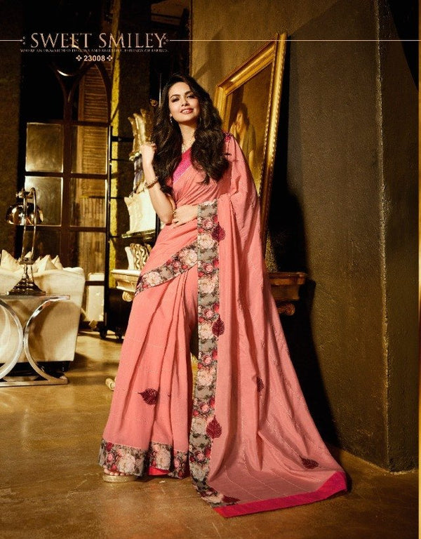 Sanskar Old Hit Stp-23008 Pink Unique Fancy Fabric Saree