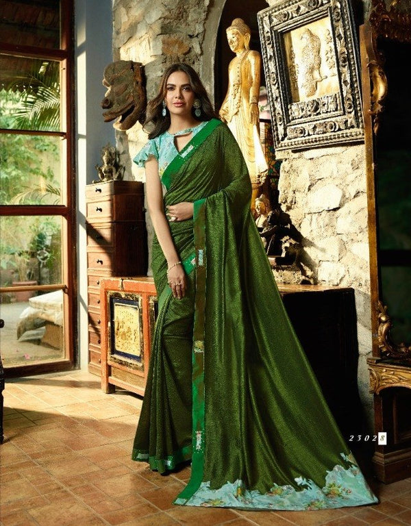 Sanskar Old Hit Stp-23028 Green Unique Fancy Fabric Saree