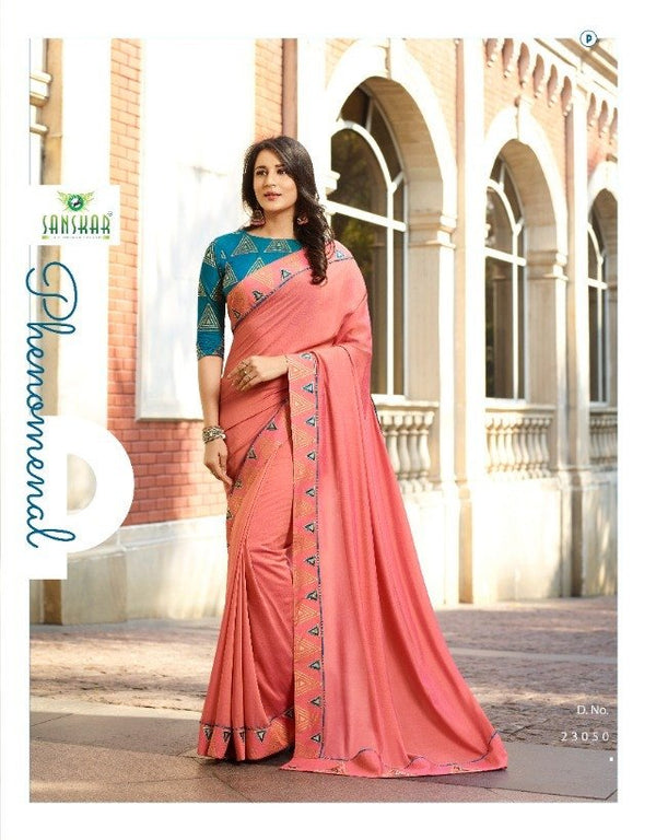 Sanskar Old Hit Stp-23050 Pink Unique Fancy Fabric Saree