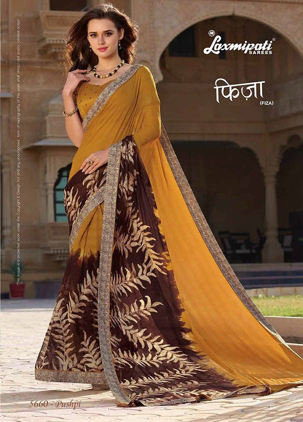 Laxmipati Fiza 5660 Multicolor Chiffon Saree