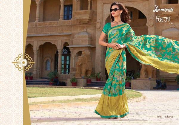 Laxmipati Fiza 5664 Multicolor Silk Saree