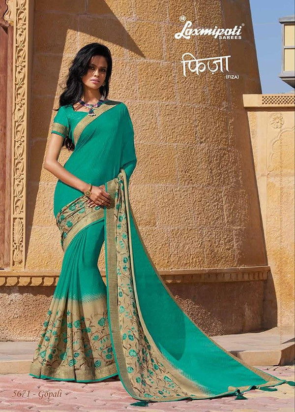 Laxmipati Fiza 5671 Multicolor Chiffon Saree