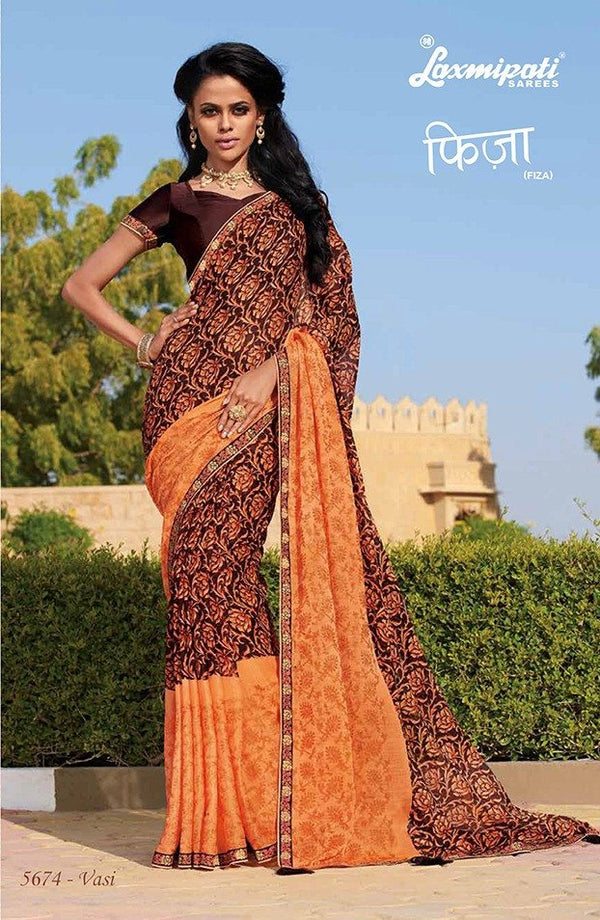 Laxmipati Fiza 5674 Multicolor Brasso Saree