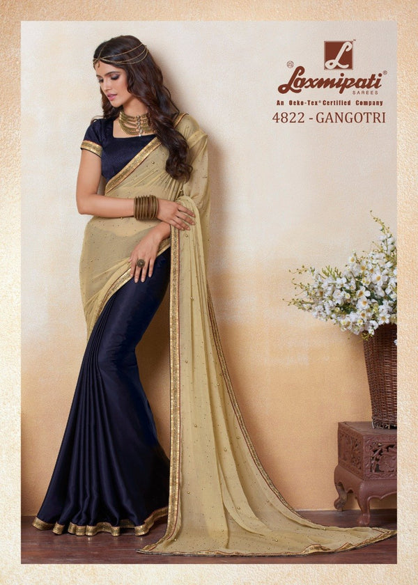 Laxmipati Ghoonghat 4822 Multicolor Chiffon Saree