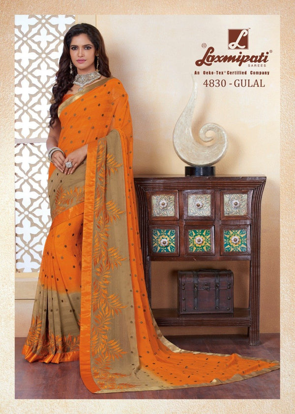 Laxmipati Ghoonghat 4830 Multicolor Chiffon Saree