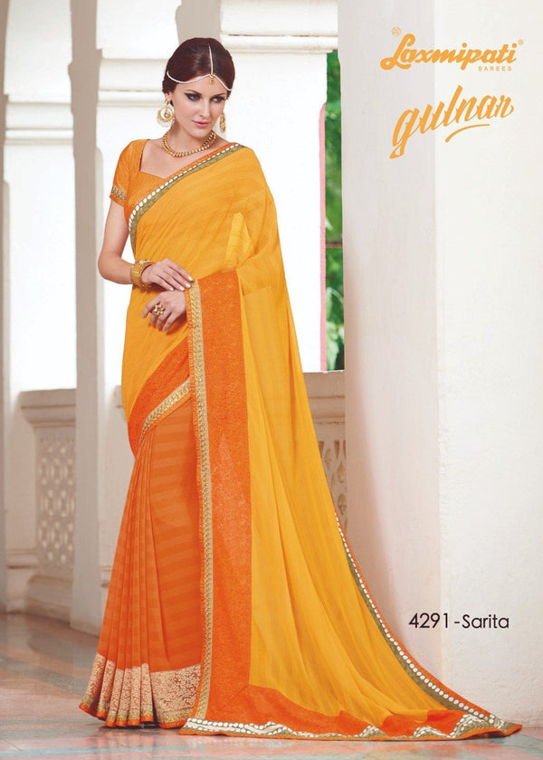 Laxmipati Old Hit 4291 Multicolor Chiffon Saree