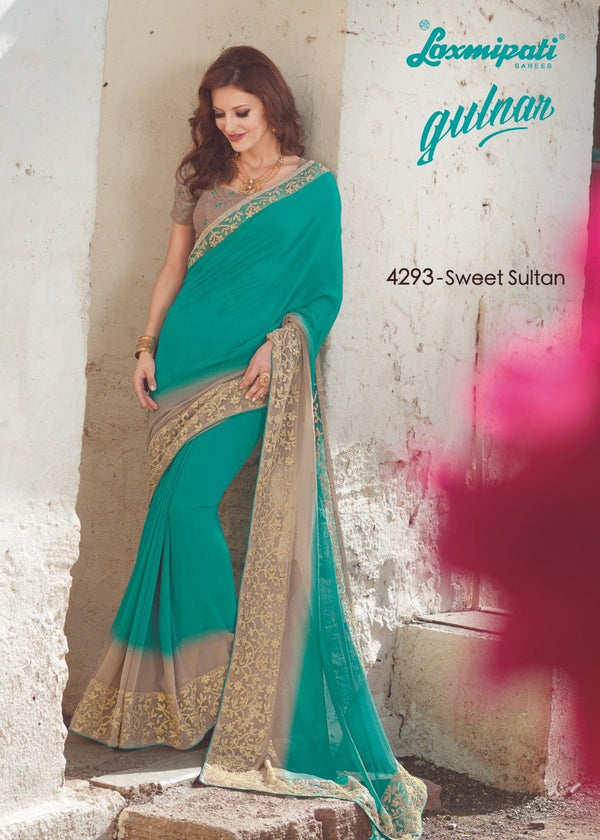 Laxmipati Gulnar 4293 Green Georgette Saree